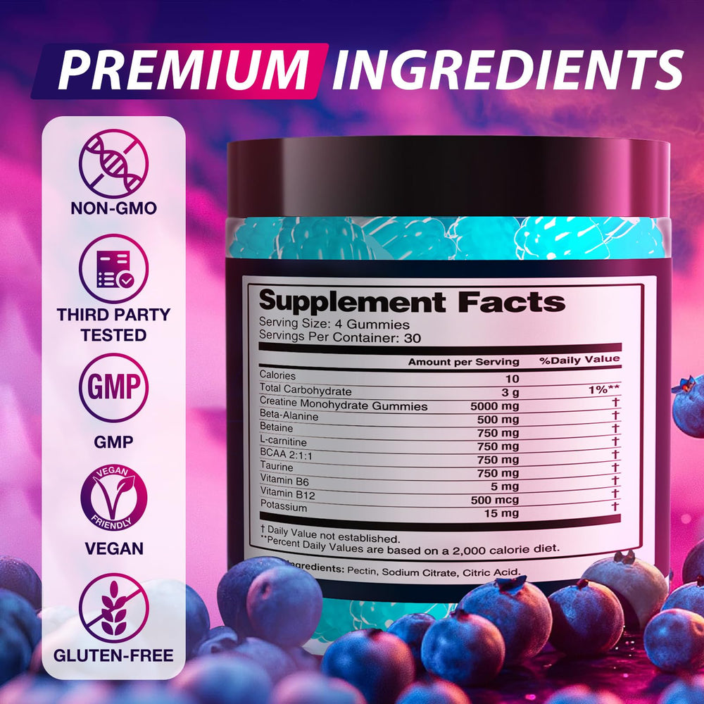 Back of bottle with dosage and ingredients on label