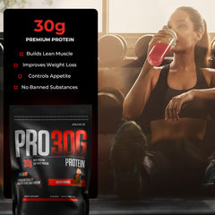 ATHLEAN-RX PRO-30G gluten-free badge emphasizes allergy-friendly protein source.