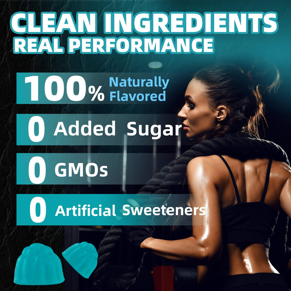 Athlete taking a blueberry Creatine Monohydrate Gummy