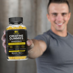 Athlete taking creatine gummies during workout