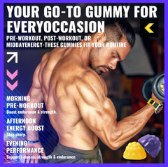 Athlete using gummies as part of a workout routine