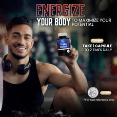 Active man exercising representing stamina and endurance