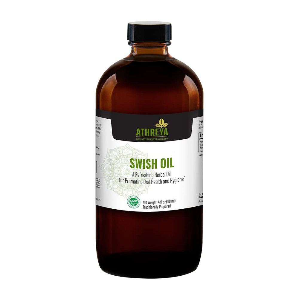 Athreya Herbs Swish Oil 8 oz bottle with label