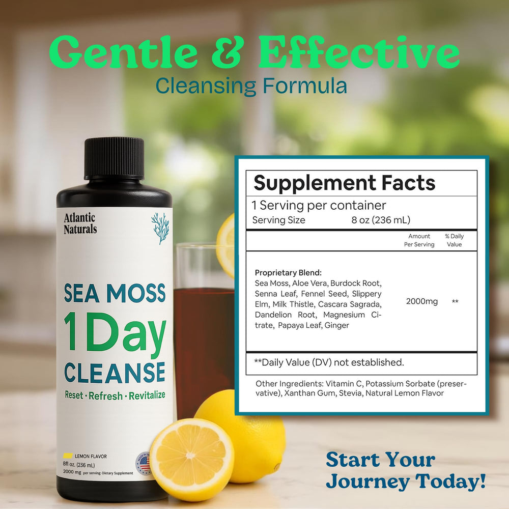 Full body cleanse ingredients including Aloe Vera Burdock Root Slippery Elm Ginger