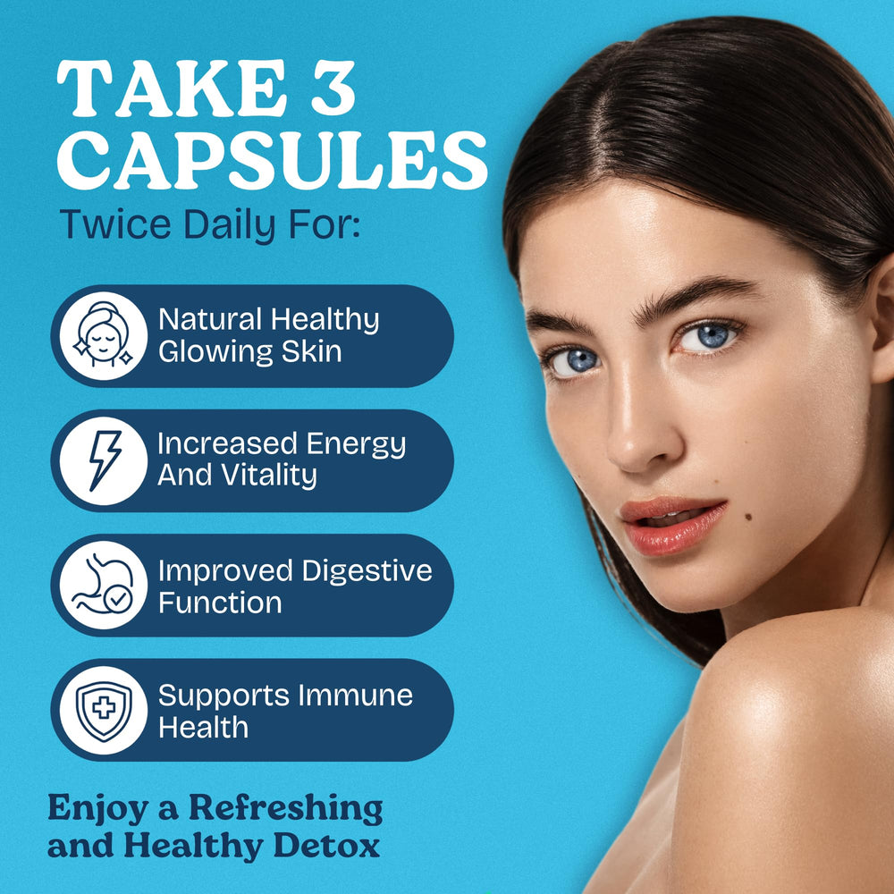 Sea Moss capsules with psyllium husk and golden flax seeds