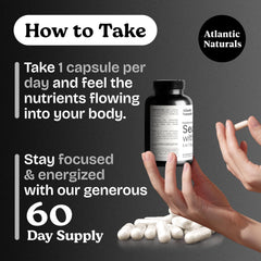 Bladderwrack, burdock root and black pepper arranged with capsules