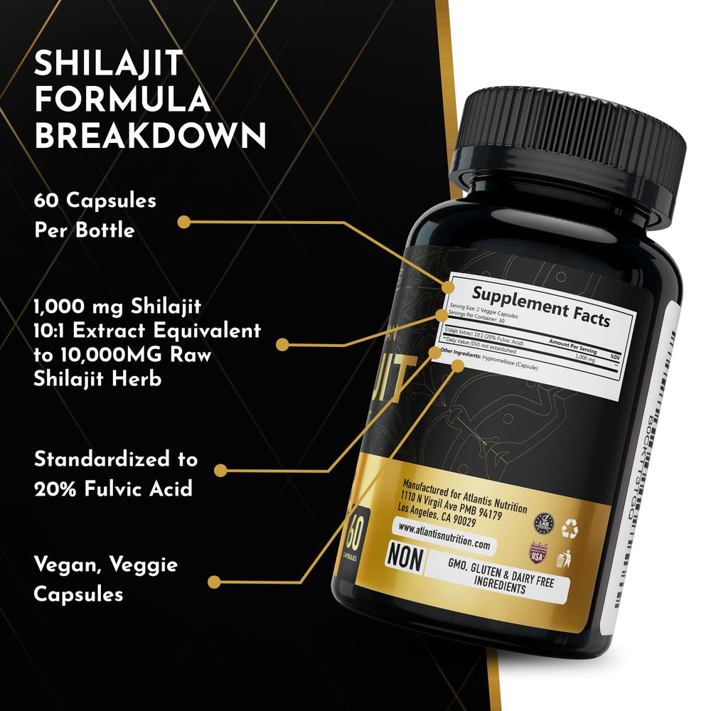 Immune support and cognitive benefits from Shilajit capsules