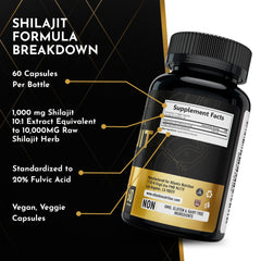 Immune support and cognitive benefits from Shilajit capsules