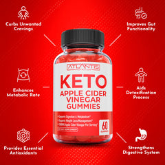 Atlantis Nutrition Keto ACV Gummies 60-count bottle highlights value for daily use.