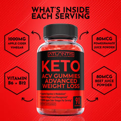 Atlantis Nutrition Keto ACV Gummies lab-tested badge suggests purity and potency