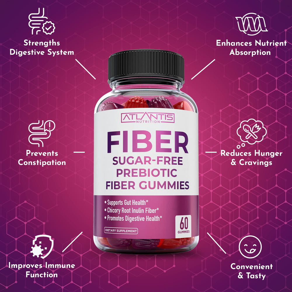 Made in USA label on Atlantis Nutrition fiber gummies