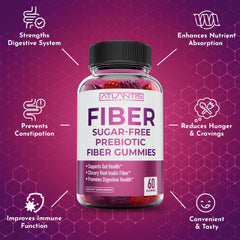 Made in USA label on Atlantis Nutrition fiber gummies