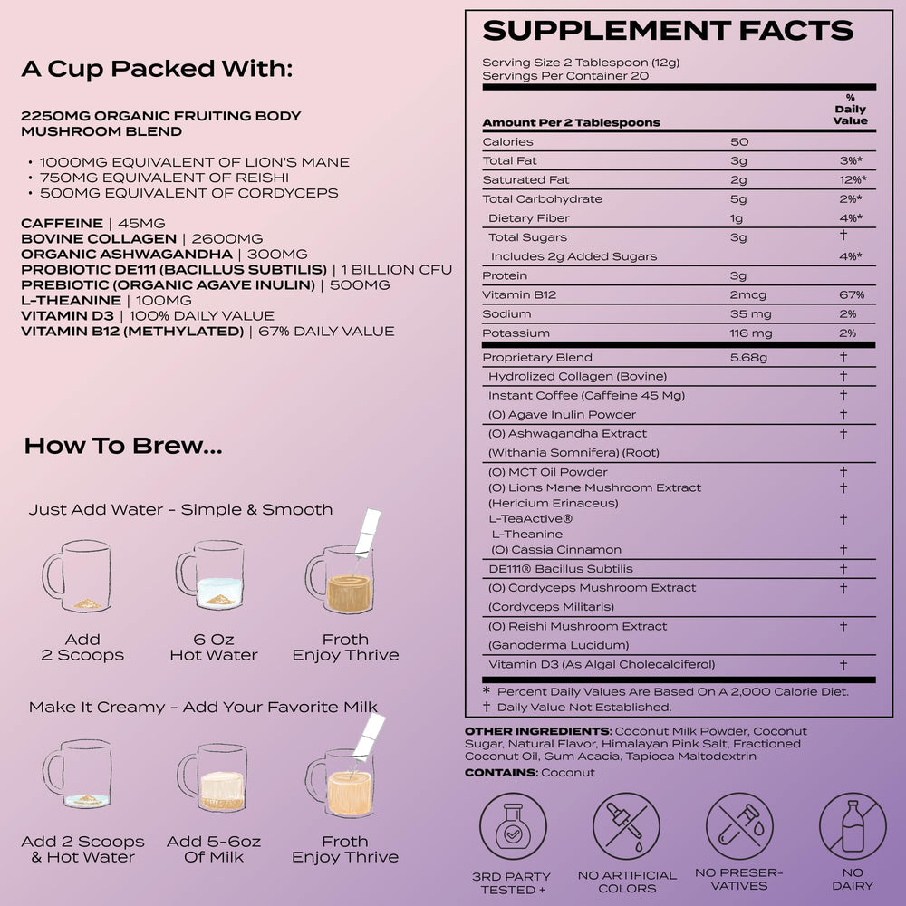 Key ingredients: collagen, probiotics, D3, B12