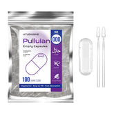 ATLEMISME Pullulan Empty Capsule Size 000 – 100 count with two micro lab spoons