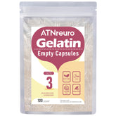 ATNreuro size 3 clear empty gelatin capsules - 100 count
