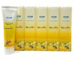 Product shot of Atomy toothpaste with propolis and green tea extract