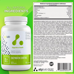 Digestive enzymes aiding digestion of vegetables, beans and grains