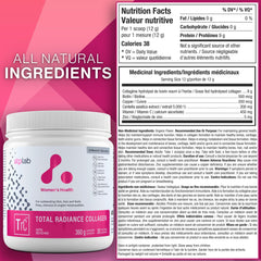 Pouring collagen powder from a jar into a beverage