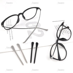 End tips installed on eyeglass temple with secure fit