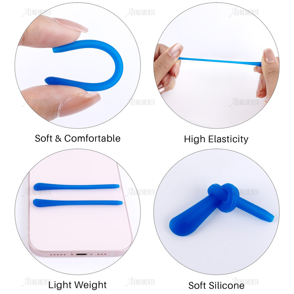 Lightweight silicone replacement tips for flat wired sunglasses