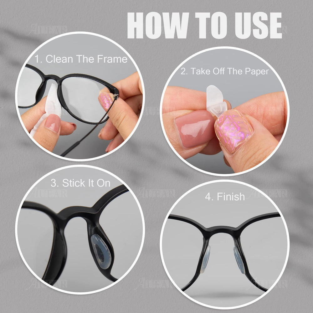 Packaged 12 pairs of nose pads for eyeglasses