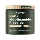 Auivty NAD+ Nicotinamide Riboside with Resveratrol bottle – front view