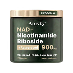 Auivty NAD+ Nicotinamide Riboside with Resveratrol bottle – front view