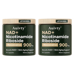 Auivty NAD+ NR liposomal supplement 2-pack bottle with 90 capsules each