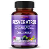 AUMETO Ultra Resveratrol 8-in-1 bottle front view