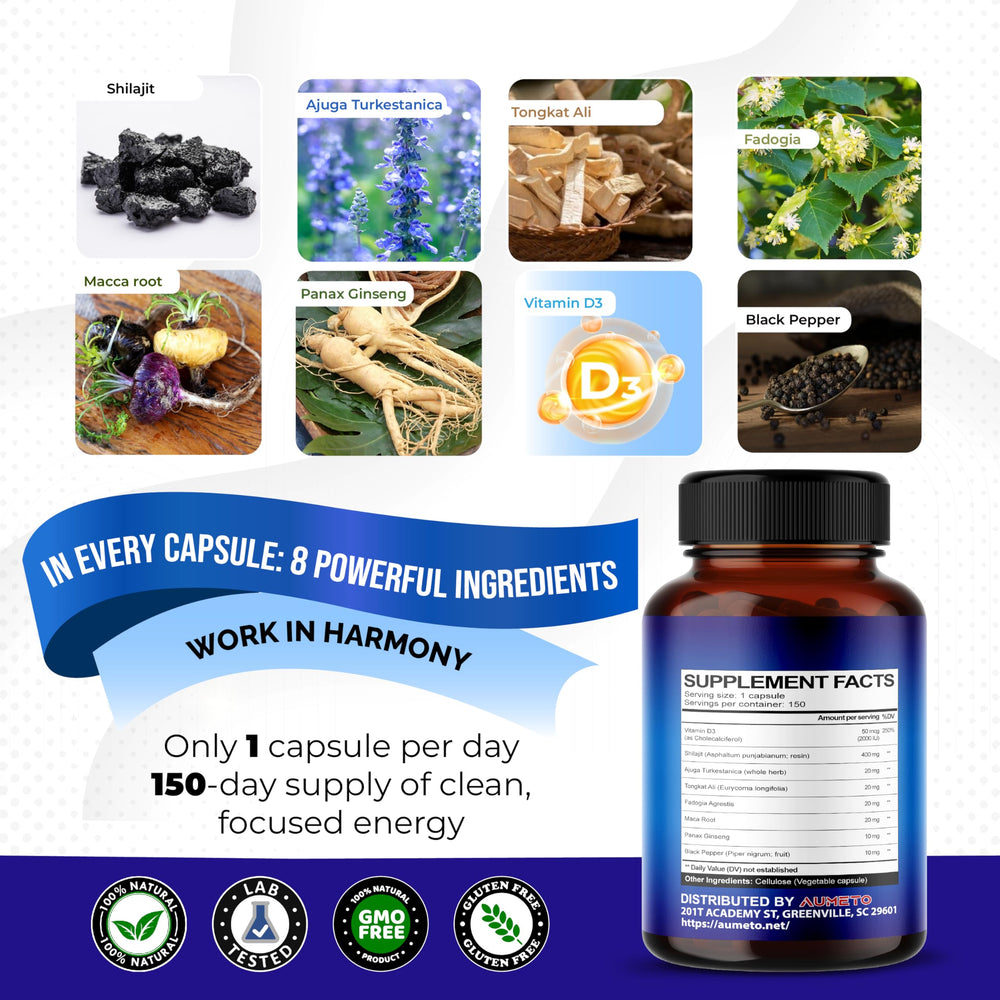 Tongkat Ali extract in AUMETO supplement