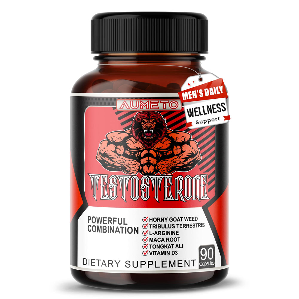 AUMETO Vitality bottle front supports daily energy and overall well-being.