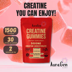 Illustration showing 5g creatine monohydrate per serving