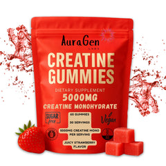 Usage guide showing daily 2 gummies for 5g dose