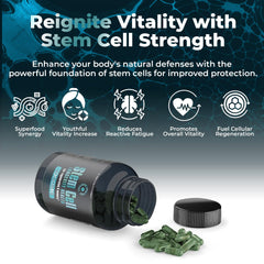 Close-up of Aura Vitamins stem cell capsules 1000mg