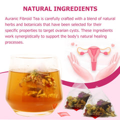 Brewing Auranic Fibroid Tea in a cup