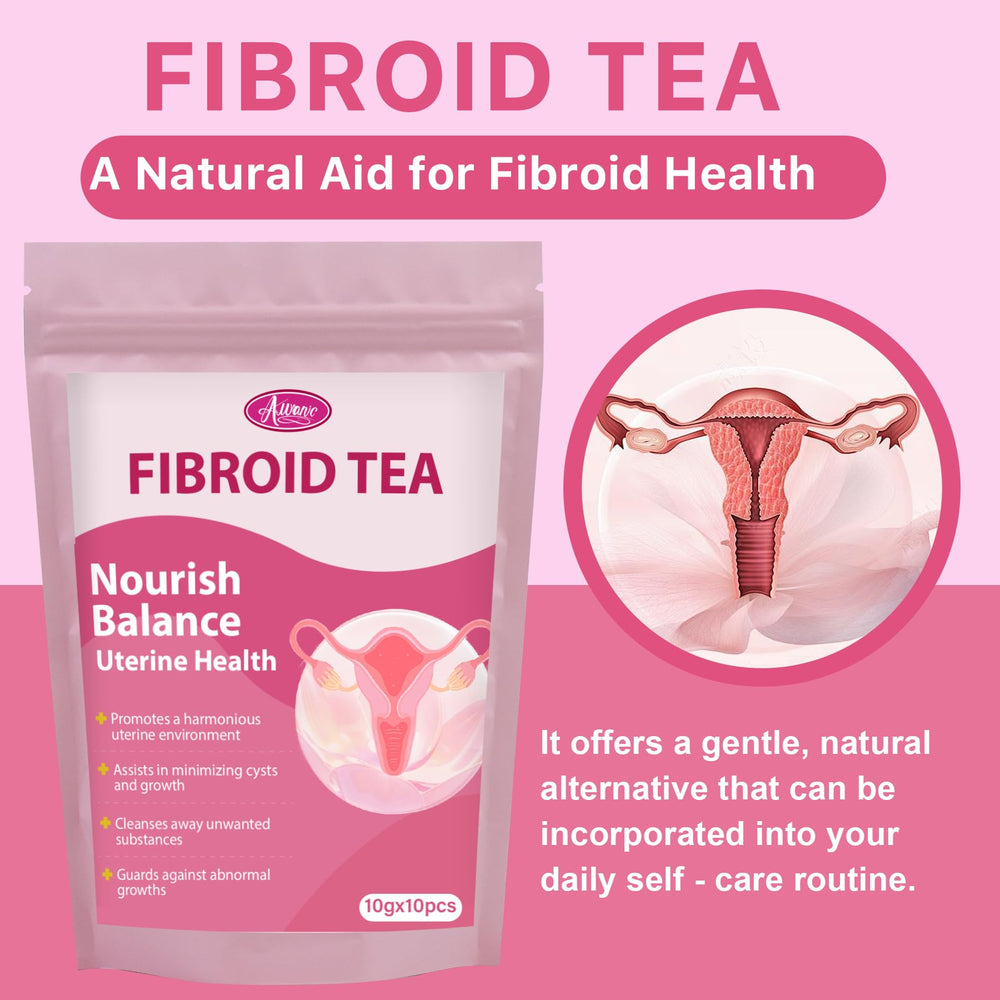 Auranic Fibroid Tea cup brew presents soothing warmth and a daily wellness ritual.