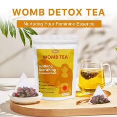 Steaming cup of Auranic Womb Detox Tea