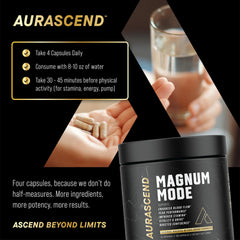 Key benefits of Aurascend Magnum Mode: blood flow, stamina, and energy