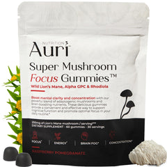 Auri Super Mushroom Focus Gummies with Lion's Mane