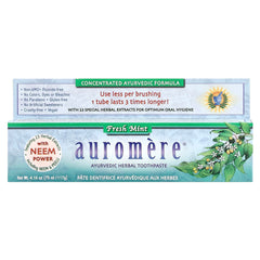 Auromere Freshmint Herbal Toothpaste packaging and tube