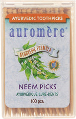 Auromere Neem Toothpicks in 12-pack carton, Birchwood, 100-count