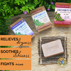Ingredients: neem oil and coconut oil used in Auromere soaps
