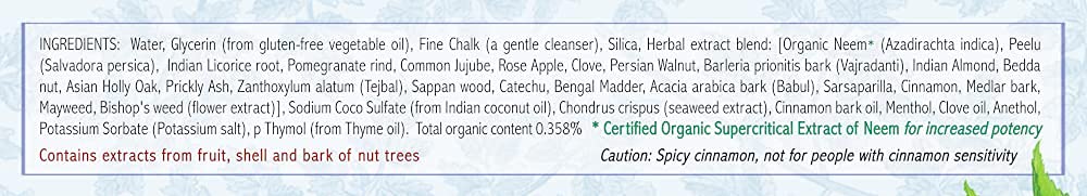 Packaging highlighting vegan, non-GMO, fluoride-free, gluten-free