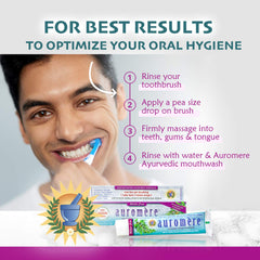 Auromere Mint Free Ayurvedic toothpaste box displaying 4.16 oz size