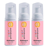 Autobrush fluoride-free foaming toothpaste for kids in bubblegum flavor (pack of 3) – front view