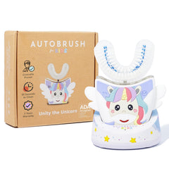 Autobrush Kids Unicorn U-shaped toothbrush with ADA approval badge