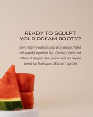 Aventus Booty Pump creatine blend front focuses on strength and endurance during workouts.