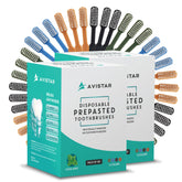 Avistar 160 prepasted disposable toothbrushes, individually wrapped for travel