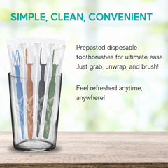 Eight-pack of Avistar prepasted toothbrushes in wrappers
