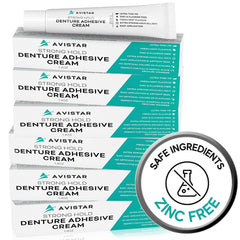 Avistar denture adhesive six pack packaging